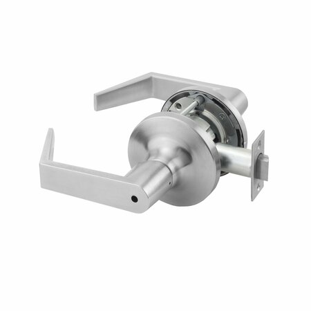YALE COMMERCIAL Privacy Augusta Lever Grade 1 Cylindrical Lock, 693 Latch and 497-114 US26D 626 Satin Chrome AU5402LN626